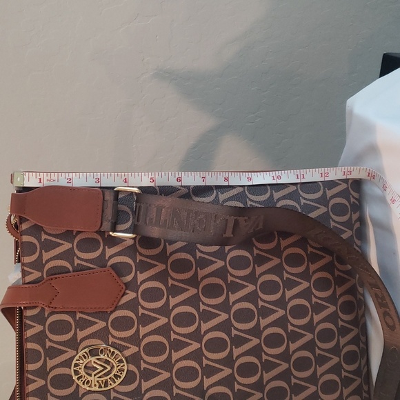 Valentino Orlandi VOVO  Large Italian Crossbody Bag Brown Strap NWT - Picture 2 of 11